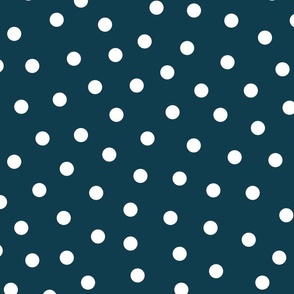 Navy Blue Scattered Polka Dots 24 inch