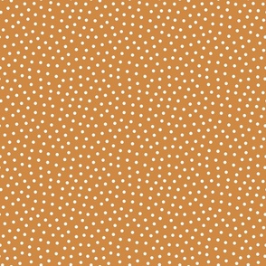 Orange Scattered Polka Dots 6 inch