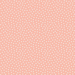 Pink and White Scattered Polka Dots 6 inch