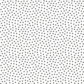 White and Black Polka Dots 6 inch