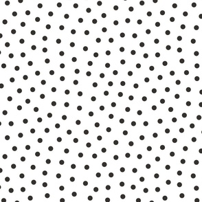White and Black Polka Dots 12 inch