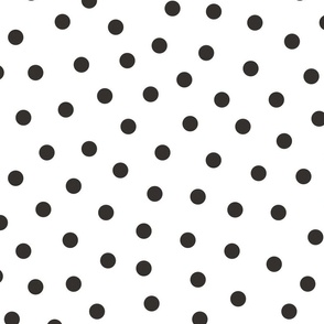 White and Black Polka Dots 24 inch