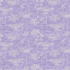 Lavender Floral Crinkled Paper