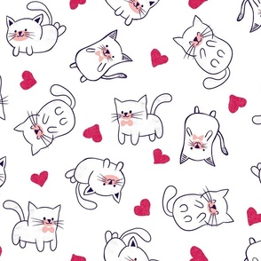 Cute Valentine Cats LS