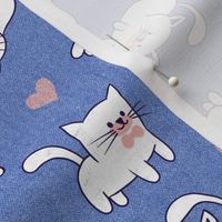 Cute Valentine Cats - Periwinkle