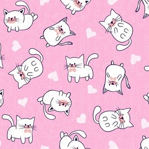 Cute Valentine Cats - Pink