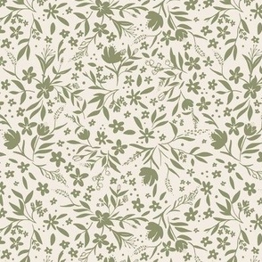 Mini Me Floral_Medium_Cream-sage_Hufton Studio