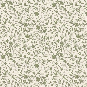 Mini Me Floral_Small_Cream-Sage_Hufton Studio