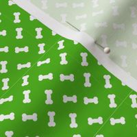 Dog Bone, Small Bones, St Patricks Day Shamrocks, Saint Patrick's Day Fabric - Dog Fabric - Clover - Green and White