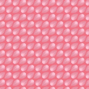 Mini - Pink abstract feathers geometric pattern repeat