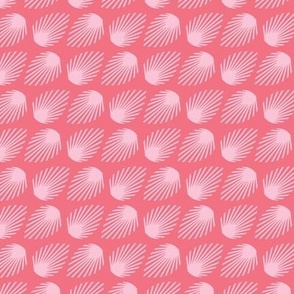 Small - Pink abstract feathers geometric pattern repeat