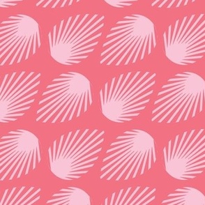 Large - Pink abstract feathers geometric pattern repeat