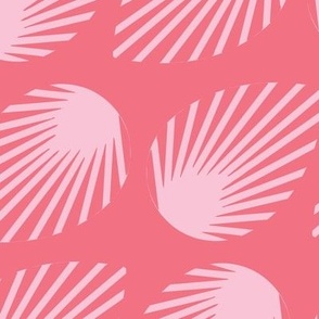 Jumbo - Pink abstract feathers geometric pattern repeat 