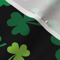 St Patricks Day Shamrocks, Saint Patrick's Day Fabric - Dog Fabric - Clover - Green and Black