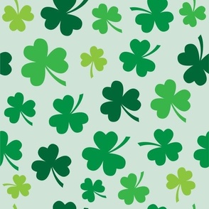 St Patricks Day Shamrocks, Saint Patrick's Day Fabric - Dog Fabric - Clover - Green