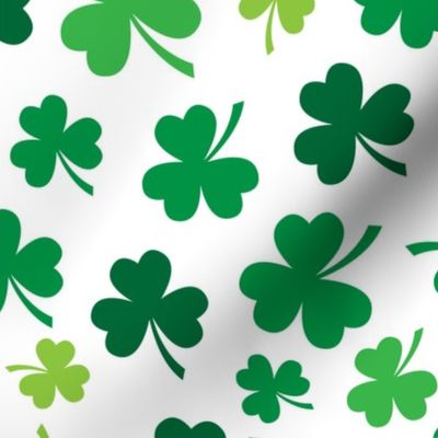 St Patricks Day Shamrocks, Saint Patrick's Day Fabric - Dog Fabric - Clover