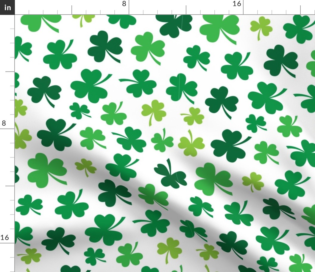 St Patricks Day Shamrocks, Saint Patrick's Day Fabric - Dog Fabric - Clover