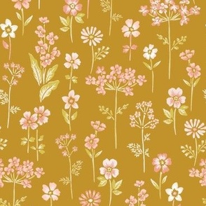 Flower Field - Mustard Peach