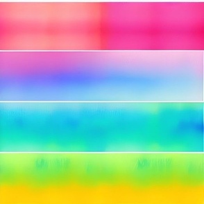 Watercolor Modern Rainbow Stripes
