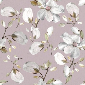 pink and white flowers / floral / botanical / watercolor