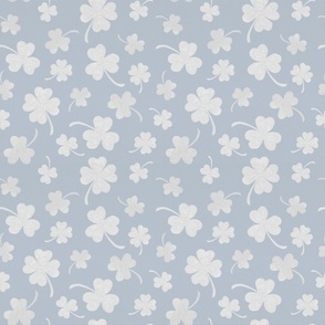 Ice Blue Watercolour Shamrock - Small Scale
