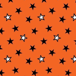 stars black on orange