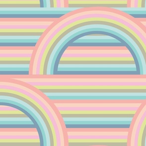 Oversized rainbow stripe