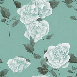 Rose and Nature greay green neutral seafoam Colorway 17