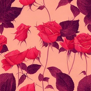 Rose and Nature Red and Magenta Colorway  51