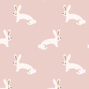 Hoppy easter bunnies - blush pink