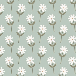 Easter daisies - teal