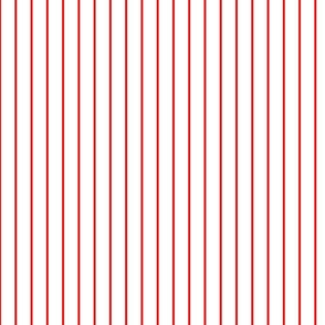 Red Pinstripes on White
