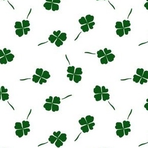 small scale tossed shamrocks