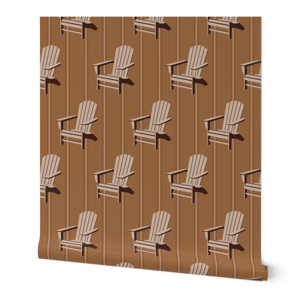 Adirondack Chair Stripe | Earth Tones | Large Scale | Coastal Camp Decor