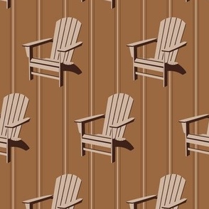 Adirondack Chair Stripe | Earth Tones | Large Scale | Coastal Camp Decor