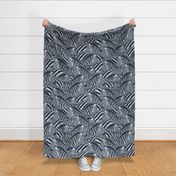 Large jumbo scale // Exotic zebra stripes // animal print in gray tones licorice slate and light greys