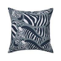 Large jumbo scale // Exotic zebra stripes // animal print in gray tones licorice slate and light greys