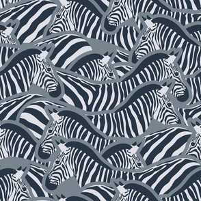 Normal scale // Exotic zebra stripes // animal print in gray tones licorice slate and light greys