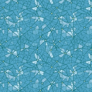 neural network teal blue | small