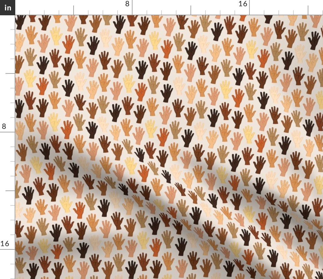 STOP racism - Hands seamless pattern