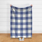 Big Gingham in Cobalt Blue - 24 inch repeat