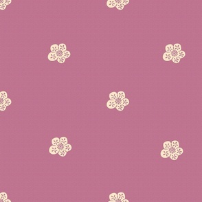 rabbit flower dance pink pattern