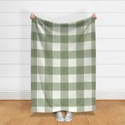 Big Gingham in Sage Green - 24 inch repeat
