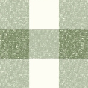 Big Gingham in Sage Green - 24 inch repeat