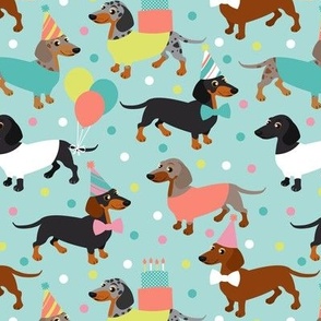 Dachshund Party Blue