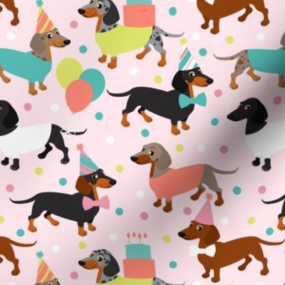 Dachshund Party Pink