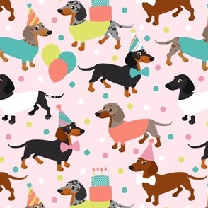 Dachshund Party Pink