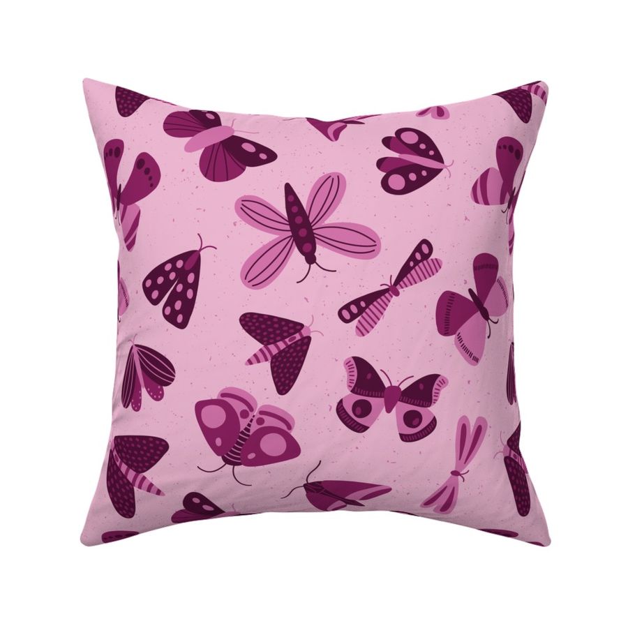 Moths and butterflies - magenta and pink - shw1006 h