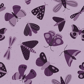 moths and butterflies - purple - shw1006 e