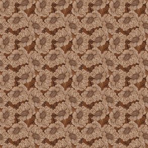 Neutral Florals SMALL_EARTH TONES BROWN  